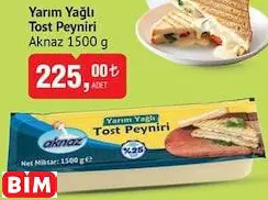 AKNAZ YARIM YAĞLI TOST PEYNİRİ